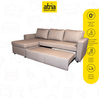 Atria Sofa Bed L Shape Fabric Lathan 230x150x89