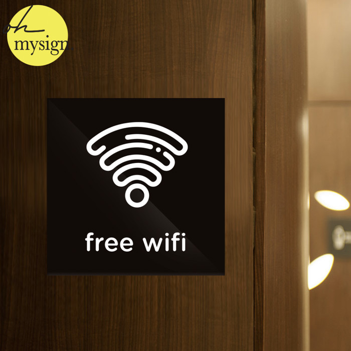 

Promo Sign Akrilik Free Wifi Printed | Papan Penanda | Stiker Akrilik Keren