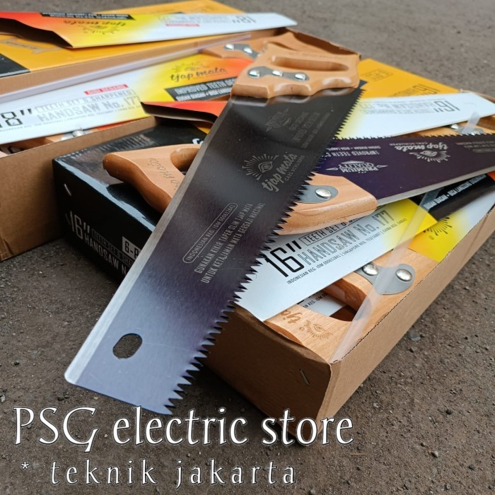 Gergaji Kayu Tjap Mata Asli 16 Inch Gergaji Tangan Hand Saw Germany Best Quality