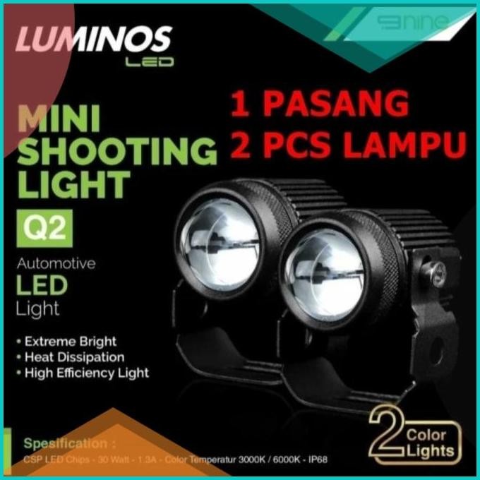 Lampu Tembak Laser Led LUMINOS Q2 2 Warna - Lampu Tembak Sorot Foglam