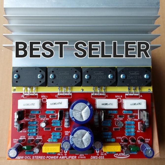 POWER AMPLI STEREO SANKEN AMPLIFIER DMS 055 PLATINUM KIT PCB POWER ORIGINAL DAN TERPERCAYA