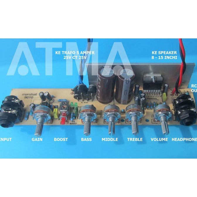 KIT GUITAR AMPLIFIER AMPLI GITAR MARSHALL 8010 POWERAMP TDA729 10-15IN ORIGINAL DAN TERPERCAYA