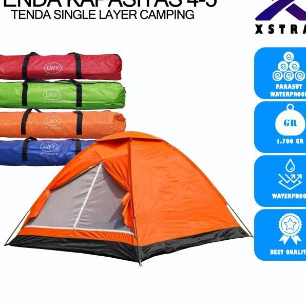 Tenda Camping 4-5 Person - Tenda 6-7Orang Kemping Outdoor-Tenda Terpal