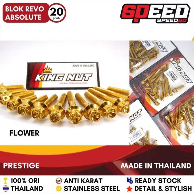 Set Baut Blok Kalter Mesin Honda Revo Absolute Revo Abs Gold Probolt