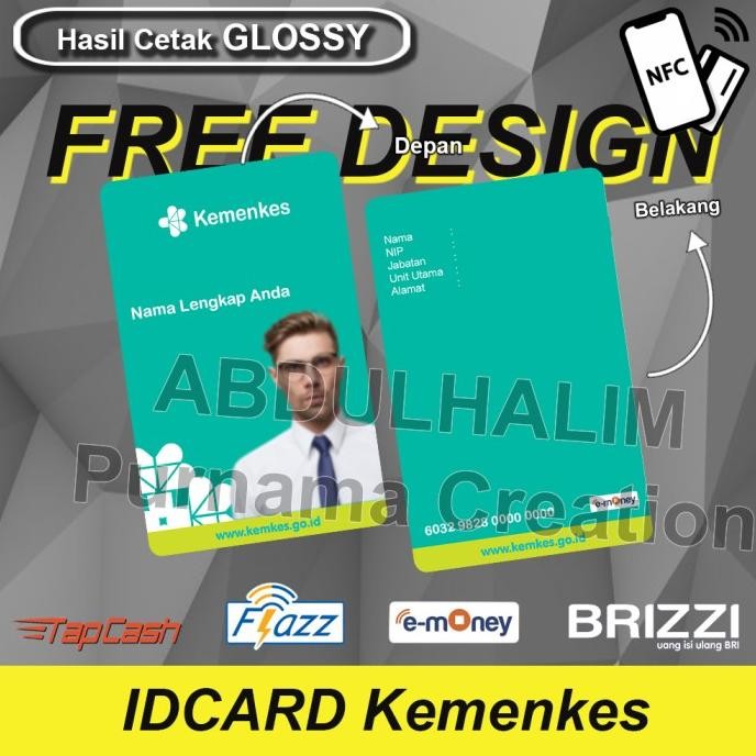 

IDCard Kemenkes ID Card Kementerian Kesehatan Cetak 2 sisi bisa emoney