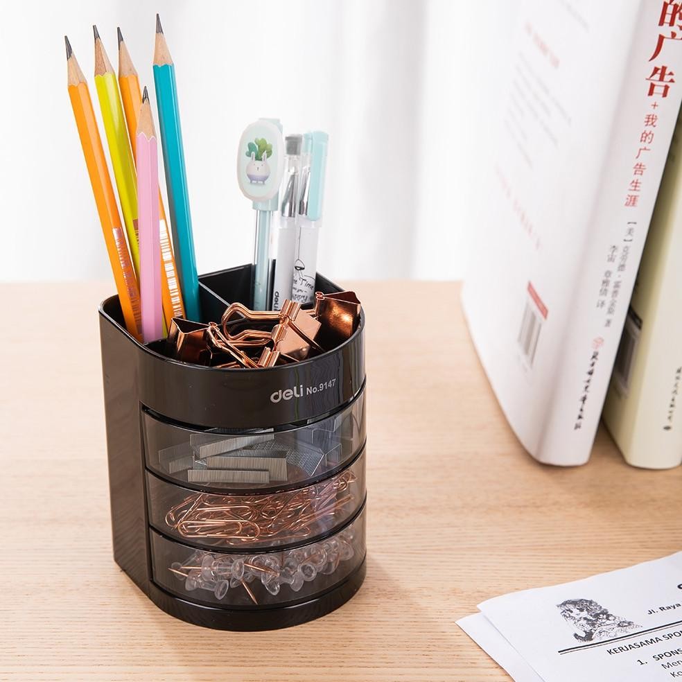 

TERMURAH Deli E9147 Desk Organizer Tempat Alat Tulis PS Desk Organizer 6 Comp. tru-63