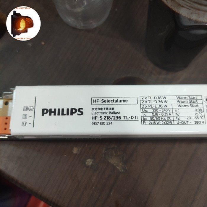 Ballast / Trafo Lampu TL 2 x 18 / 36 Watt Philips