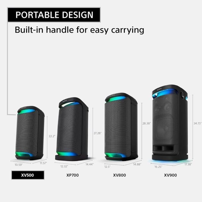 Sony Srs-Xv500 Speaker Portable Wireless Bluetooth Party Karaoke