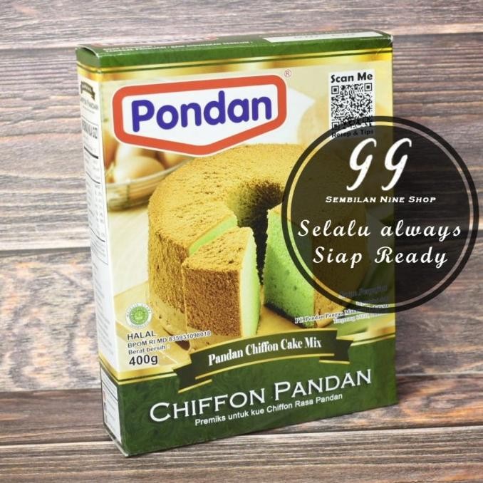 

PONDAN CHIFFON PANDAN Premiks 400 Gram Premix Tepung Instant Kue Bolu