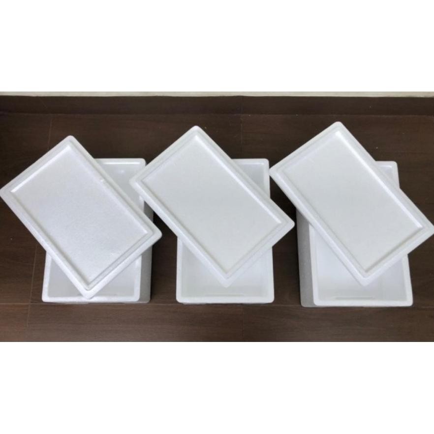 Hemat Box Styrofoam 2Kg Cooler Box Sterofoam Bandung Frozen Food Sterofom Kotak Kecil Breeding Ikan 
