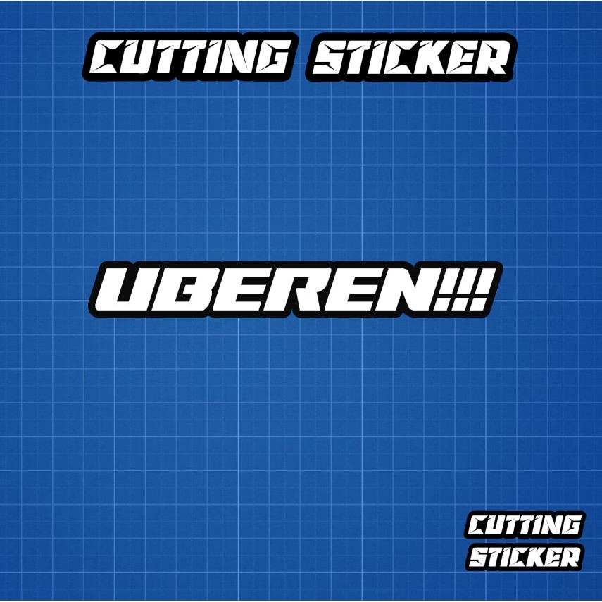 Sticker Cutting UBEREN - stiker kata kata jawa