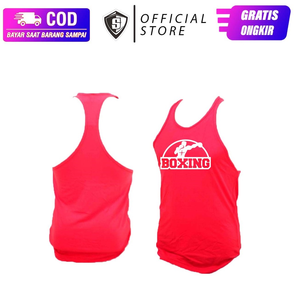Tangtop Fitnes Pria Boxing Petinju Adem