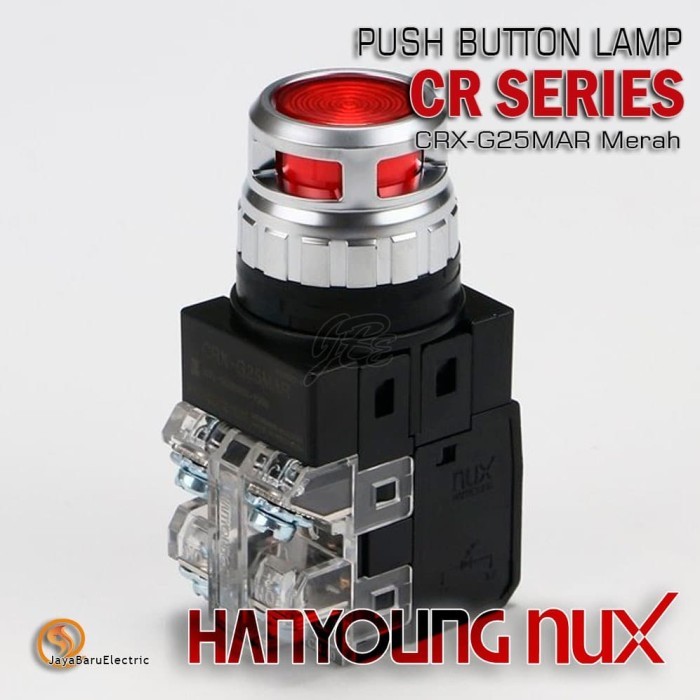 PUSH BUTTON LAMP HANYOUNG CRX-G25MAR CRX-G25MA / CR-254-2 MERAH RED READY