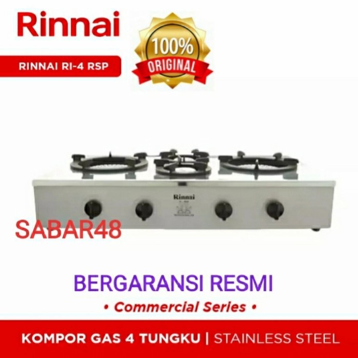 READY Kompor RINNAI RI-4RSP Kompor Gas 4 Tungku Api Turbo