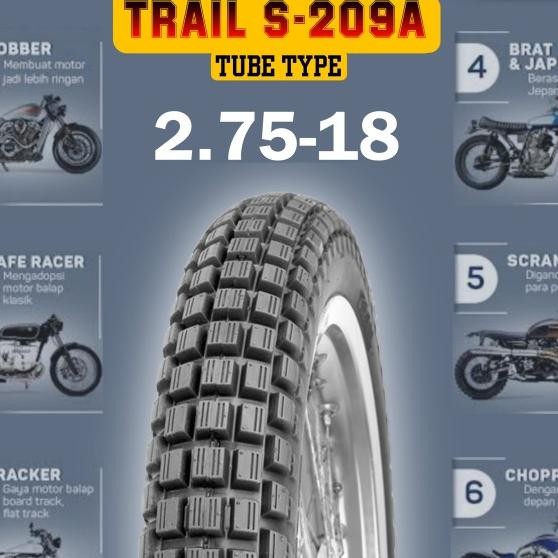 Ban Swallow Trail Ring 16 / 17 / 18 / 19 / 21 Swallow S209 Tube Type (Bukan Tubeless) Ban Motor Trai