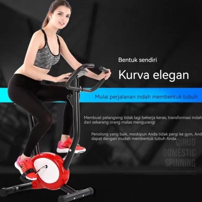 Furnibest Sepeda Statis Alat Fitness Statis Sepeda Olahraga