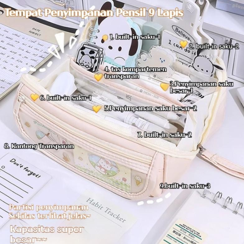 

dgh-43 Penjual Lokal9 Lapis Tempat Pensil Cinnamoroll Tempat Pensil Berkapasitas Besar Sanrio Anime Melody Kuromi Penyimpanan Alat Tulis Siswa Perlengkapan Sekolah Termurah