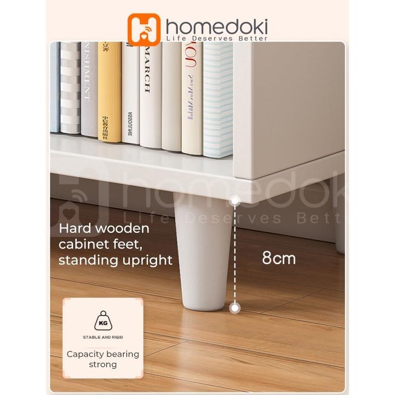 Homedoki Rak Buku Kayu Minimalis / Rak Buku Pajangan / Rak Buku Anak / Rak Buku Penyimpanan / Rak bu