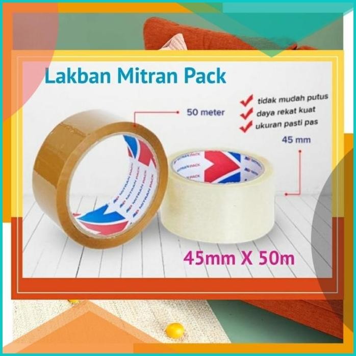 

Lakban Bening / Coklat Isolasi Kualitas Premium Merk Mitran Pack Reka