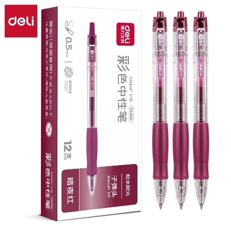 

Oh34 Deli Pulpen Gel Warna / Color Gel Pen Bullet Tip Berbagai Warna SA500 ALL COLOR Termurah