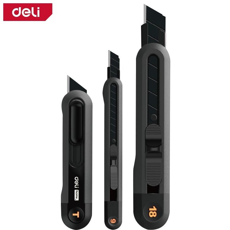 

yui-7 Deli Tools Home Series Art Utility Knife Sets 3Pcs Cutter SK2 Blade ABS / HT4003/HT4003C/HT4003L Berkualitas