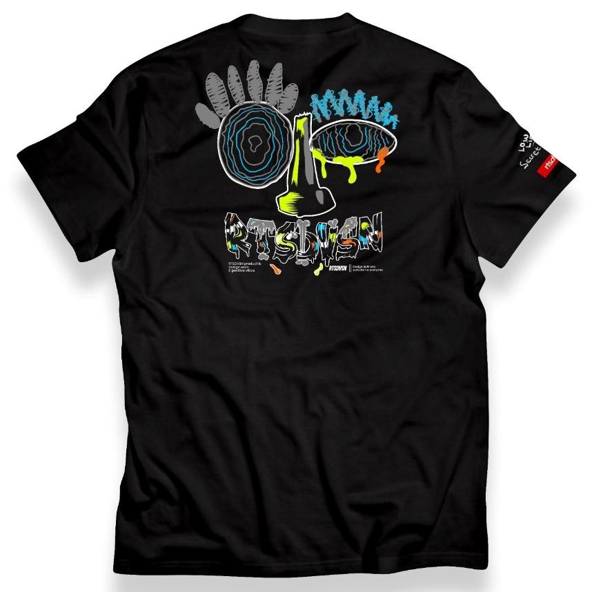 Kaos Troy Company Kaos Hitam Graffiti Series Raccoon