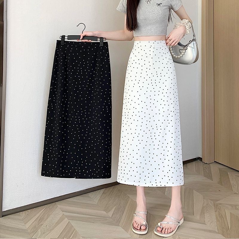 Skirt Spring/Summer Suit Slit Skirt Straight Skirt Mid-Length High WaistaVersion Skirt