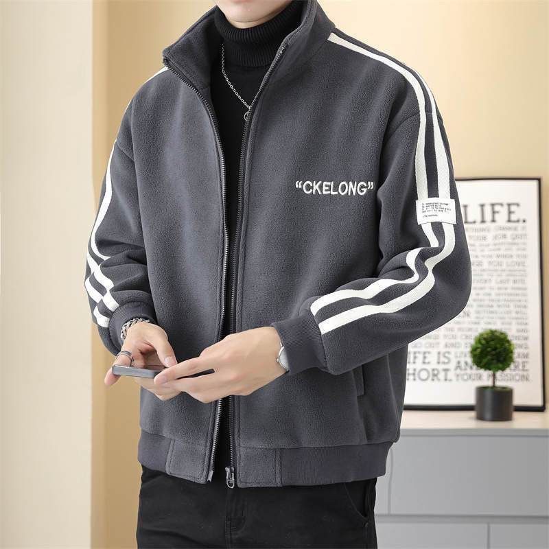 Mode Mantel Pria Wol Korea/Mantel Jaket Baru Tebal Kasual
