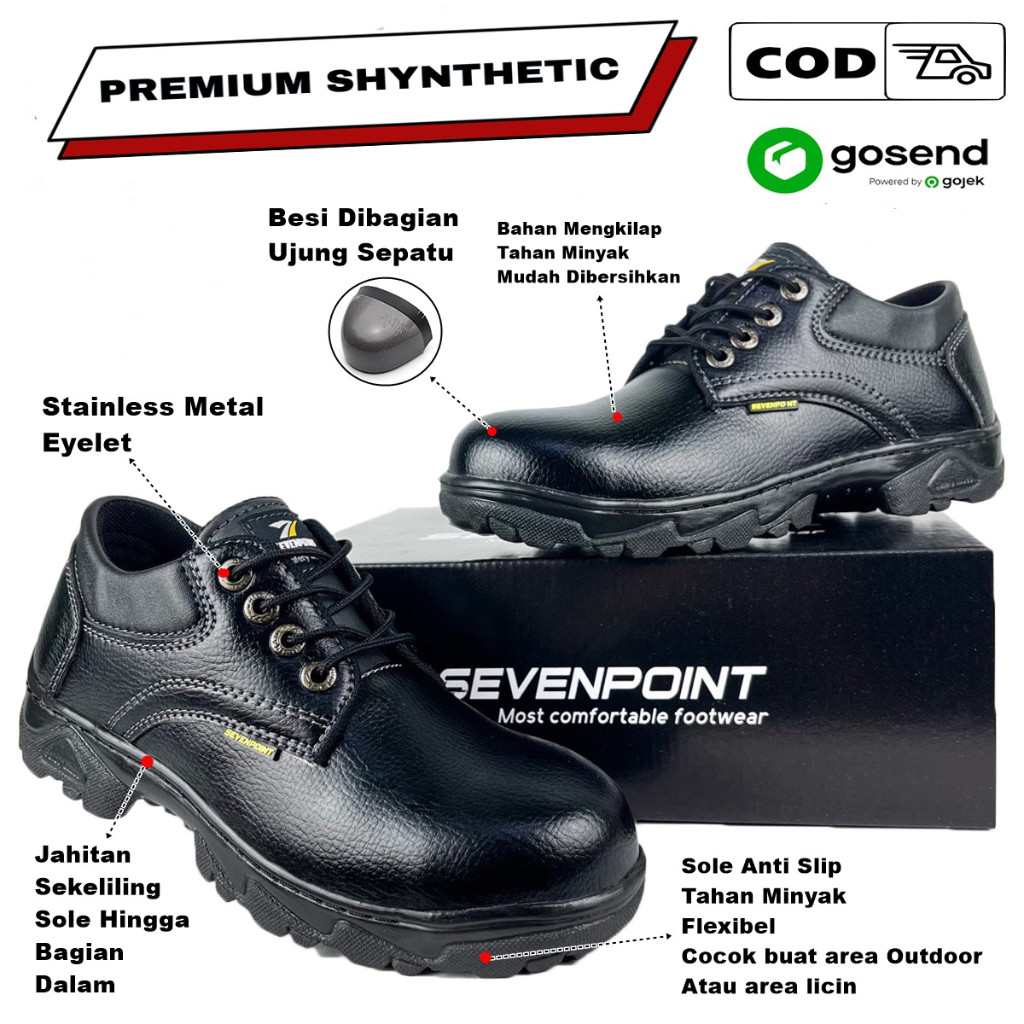 Sepatu Safety Pria Wanita Original Sefty Shoes Proyek Kerja Lapangan Sefti Kitchen Savety Outdoor Pt