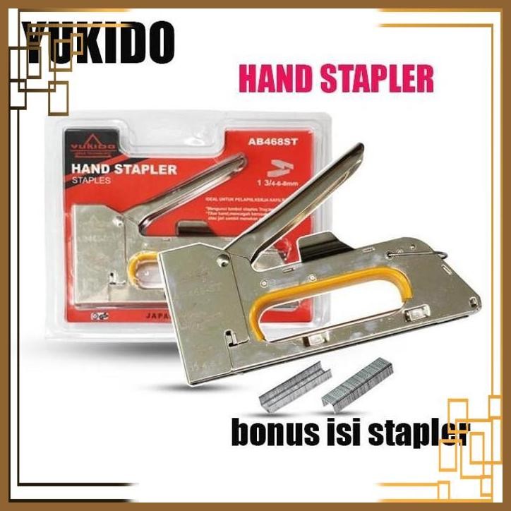

[WGL] YUKIDO Stapler 3 in 1 ( bonus isi staples ) Tembak Gun Tacker Staples Sofa, Staples Jok Motor MANUAL