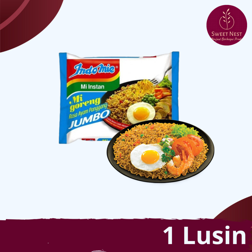 

Indomie Mie Instan Goreng Ayam Panggang Jumbo Satu Lusin - 12 PCS (Bundling)