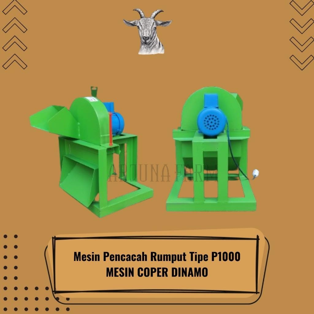 Mesin Pencacah Rumput Multifungsi Choper Tipe P1000 + DINAMO Ternak