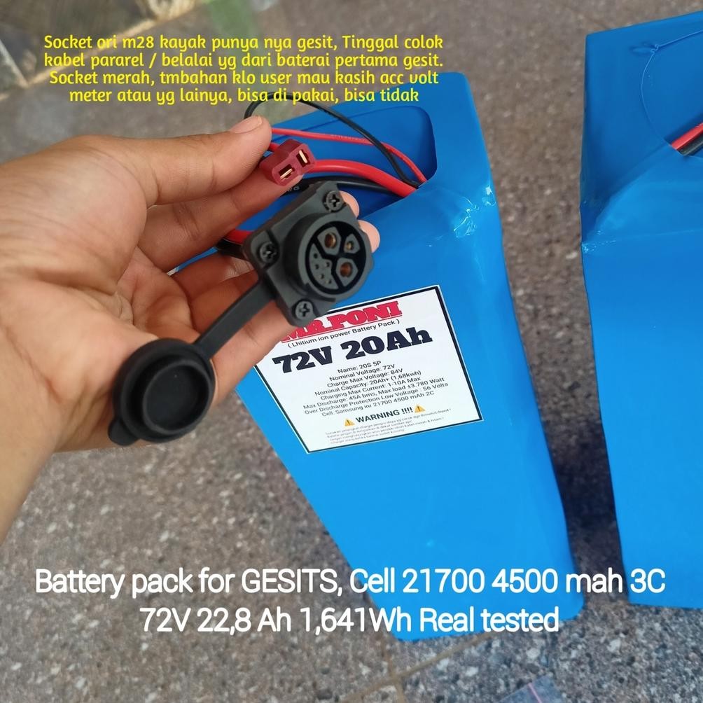 Premium Baterai gesit Baterai motor listrik gesits 72V 73,8V 22,5Ah 1,641Wh