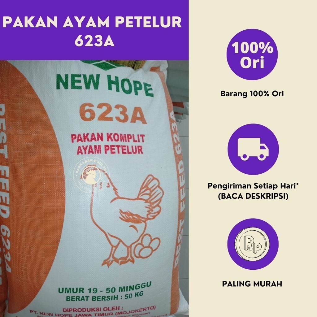 Pakan Ayam Petelur Dewasa 623A (1 Kg, Usia Produksi)