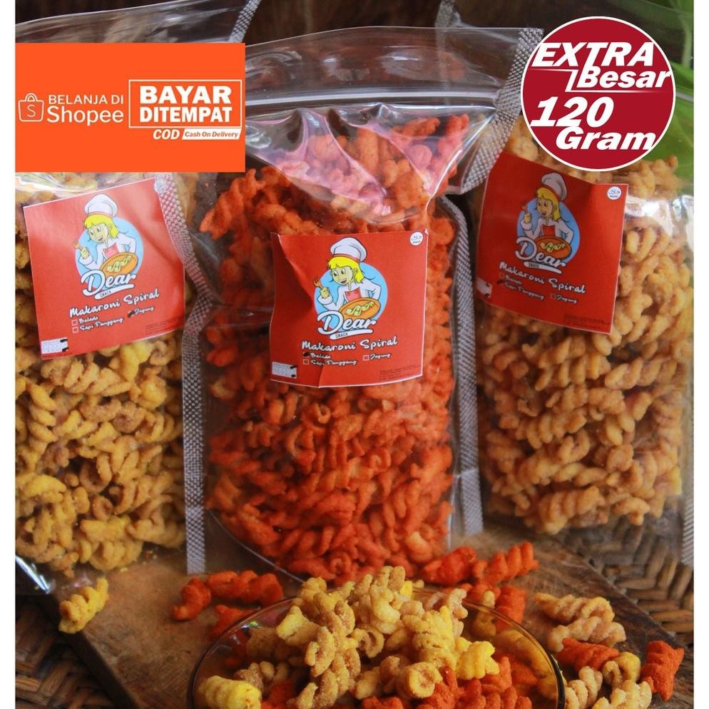 

Makaroni Spiral / Fusili Ulir Balado Jagung Sapi Panggang Pedas Daun Jeruk 120gr gram Snack Jajanan Camilan Cemilan Murah
