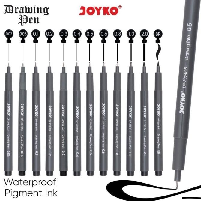 

Drawing Pen Joyko Pena Gambar Waterproof Pigment Ink