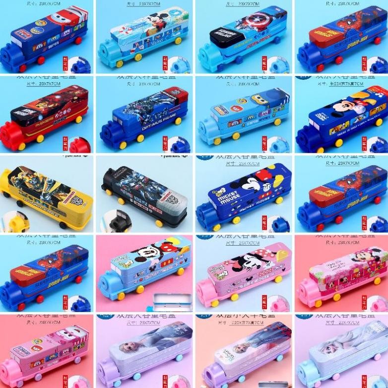 

PROMO DISNEY LICENSED TRAIN PENCIL CASE DOUBLE DEKKER KOTAK PENSIL KERETA API KARAKTER CARTOON ANAK MOTIF CEWEK COWOK gha-68