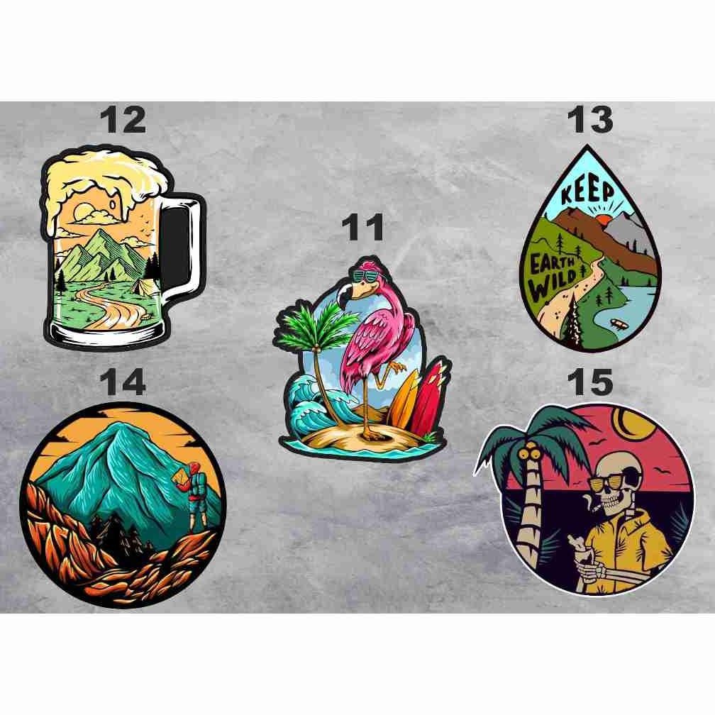 

STICKER PACK OUTDOOR - STICKER AESTHETIC - STIKER BRAND LOGO - STICKER LAPTOP TUMBLER - SERIES 2
