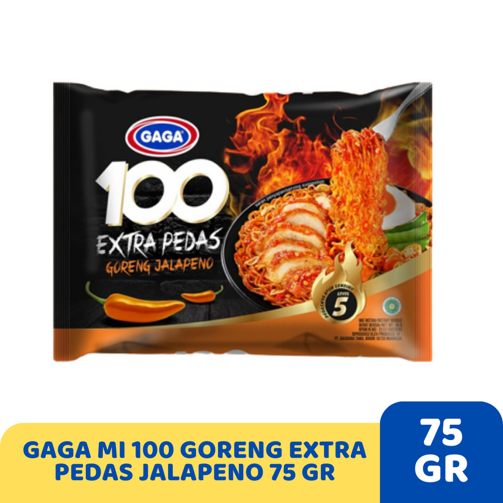 

GAGA MI 100 GORENG EXTRA PEDAS JALAPENO 75 GR
