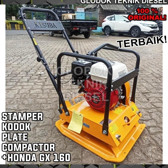 Stamper Kodok + Honda Gx 160 5.5 Hp Ori Plate Compactor Siap Pakai Kualitas Premium