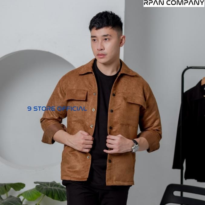 Baru Trucker Suede Jacket Brooklyn / Jaket Suede  / Shirt Jacket Suede Pria