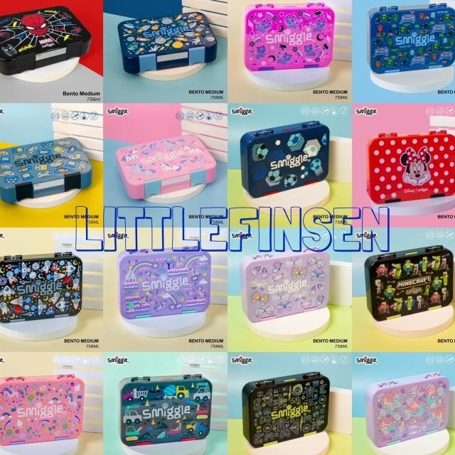 SMIGGLE LUNCH BOX HAPPY MEDIUM BENTO BOX/KOTAK MAKAN SMIGGLE HAPPY KOTAK MAKAN TEMPAT MAKAN KOTAK BE