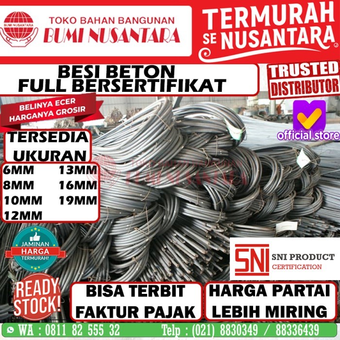 Besi 10 Sertifikat Full Sni 12 Meter Beton Lonjor Ksty Ls Ibs Forsale!