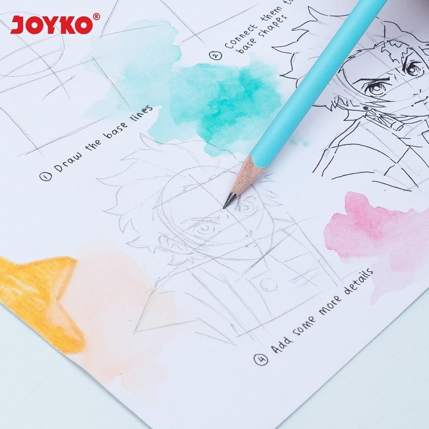 

jg-8 Pencil / Pensil Joyko P-8130 / 2B / 1 Drum 36 Pcs / Pastel Original
