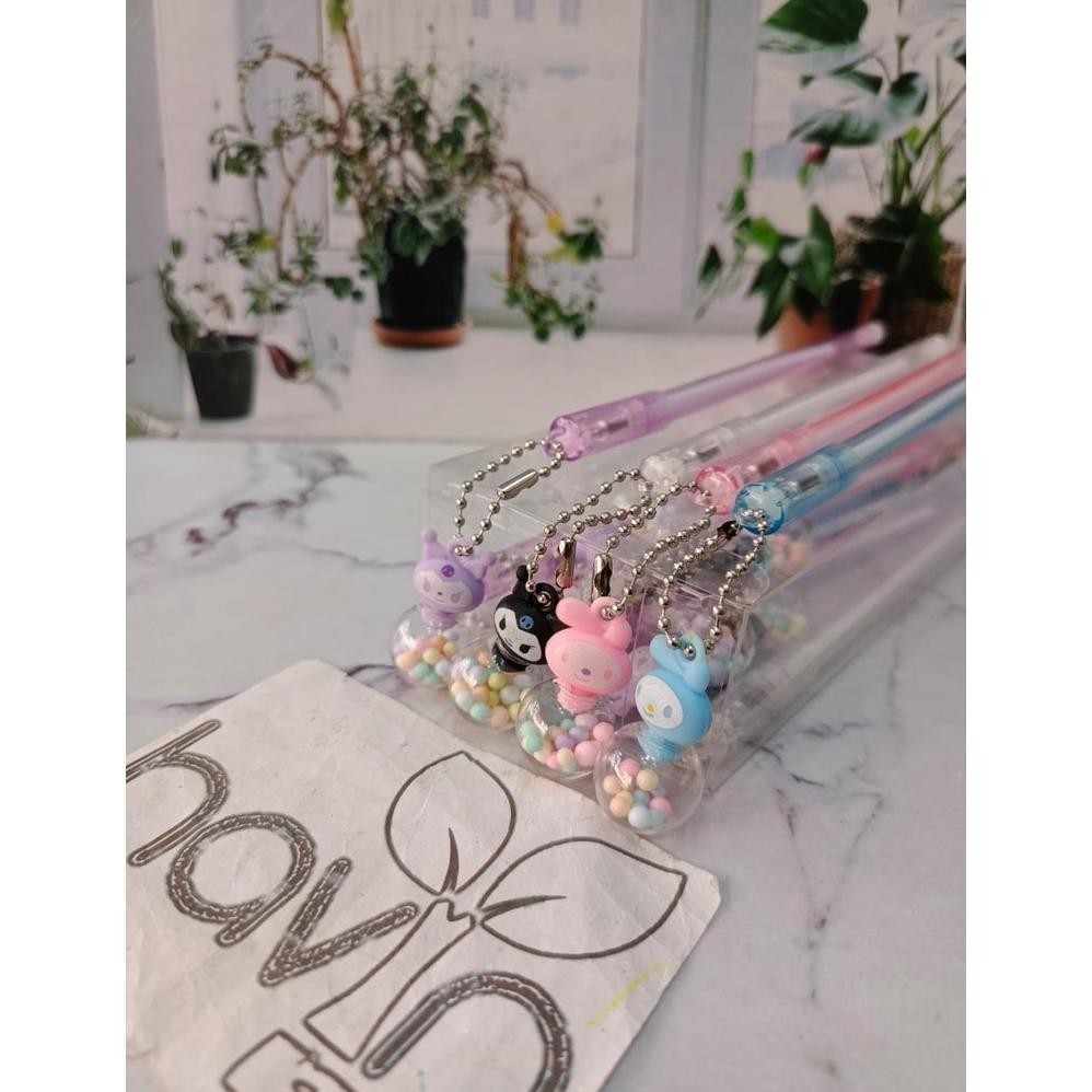 

GV23 (12pc) PEN GEL gantung BOLA SANRIO KUROMI MELODY Premium