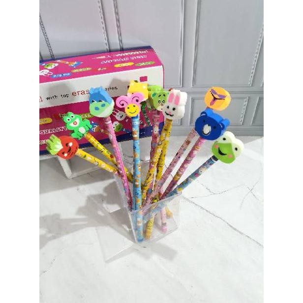 

GTU-712 Pensil penghapus SUPER (1box=24set)/pensil unik/pensil stip/pensil hapusan Premium