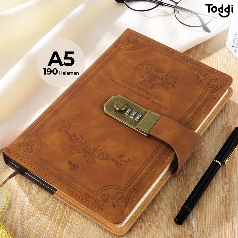 

vb-8 Buku Catatan Harian Notebook Cover Kulit Kunci Password A5 Dapat di kunci Buku Catatan Kantor Bisnis Harian Kuliah Jurnal aesthetic Hemat