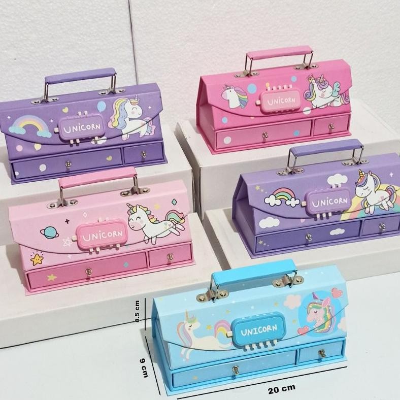 

fn-56 BOS Kotak Pensil Karton+Kode Kunci/Tempat Pensil/Pencil Case Code/Pin Hemat