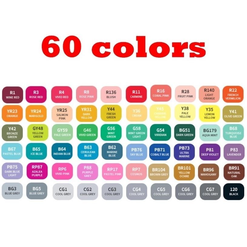 

SD83 Estation - Spidol Warna Warni 1 Set Sketch Marker 2 Tip Touch Marker 48/60/80 Warna Murah