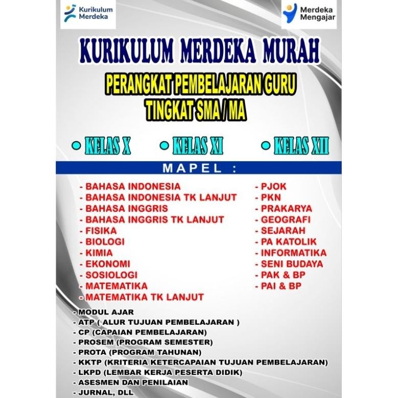

ZX41 Perangkat pembelajaran kurikulum merdeka Modul ajar SMA/MA Hemat
